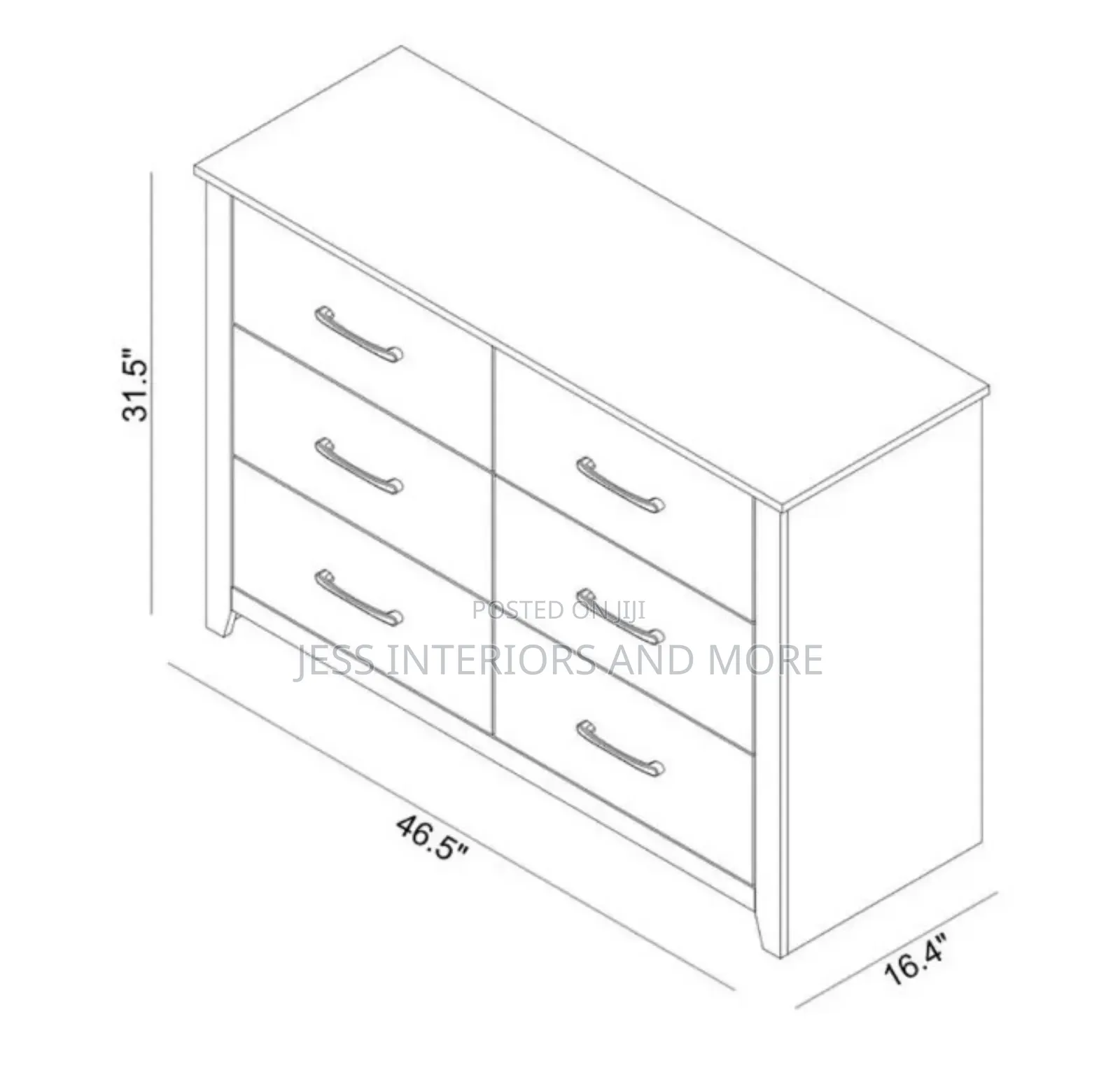 6 Drawers Double Dresser
