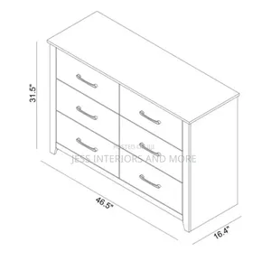 6 Drawers Double Dresser