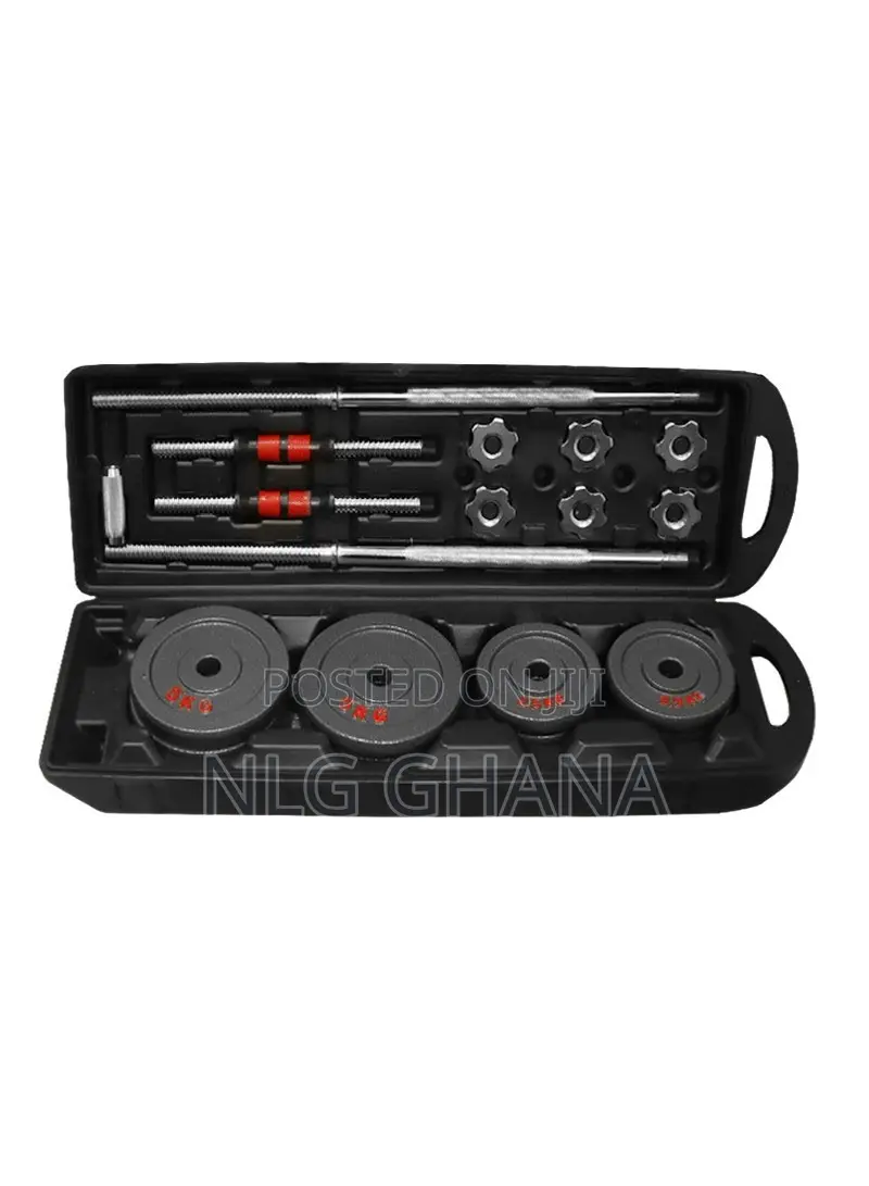 50kg Adjustable Cast Iron Barbell Dumbbells Set Hj_a070a