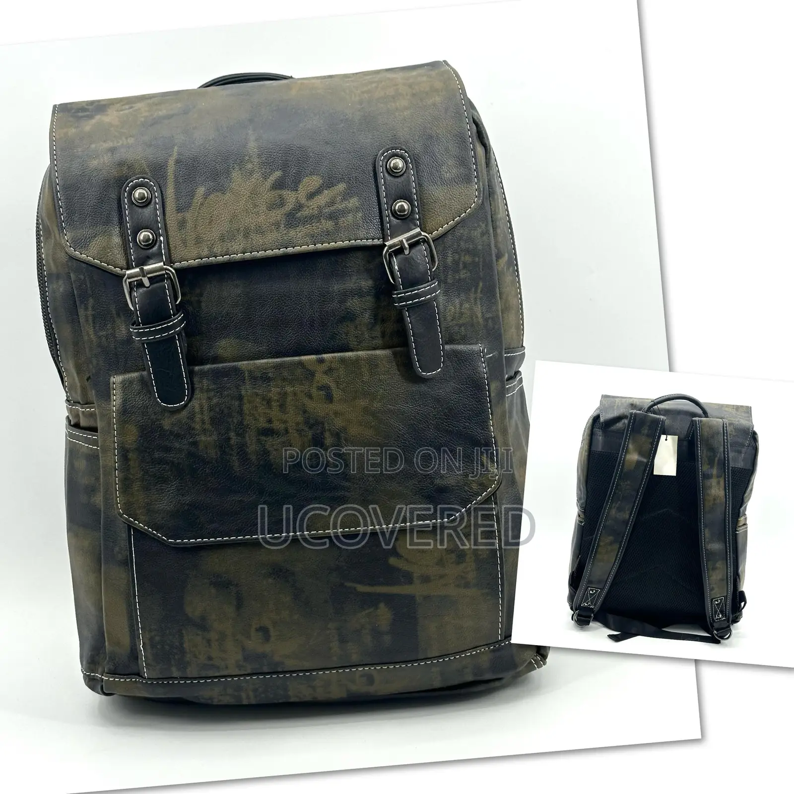 Vintage Leather Unisex Backpacks