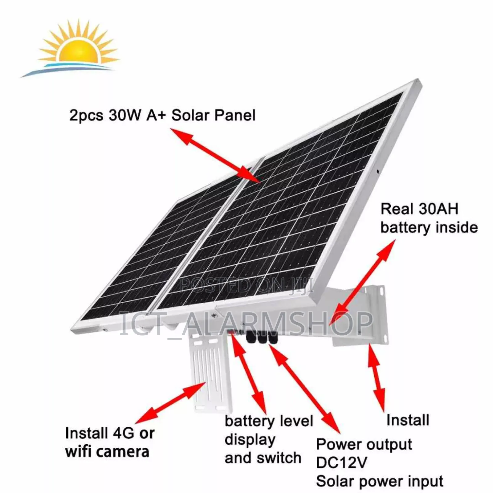 12v 20amp Chargeable Solar Power Panel
