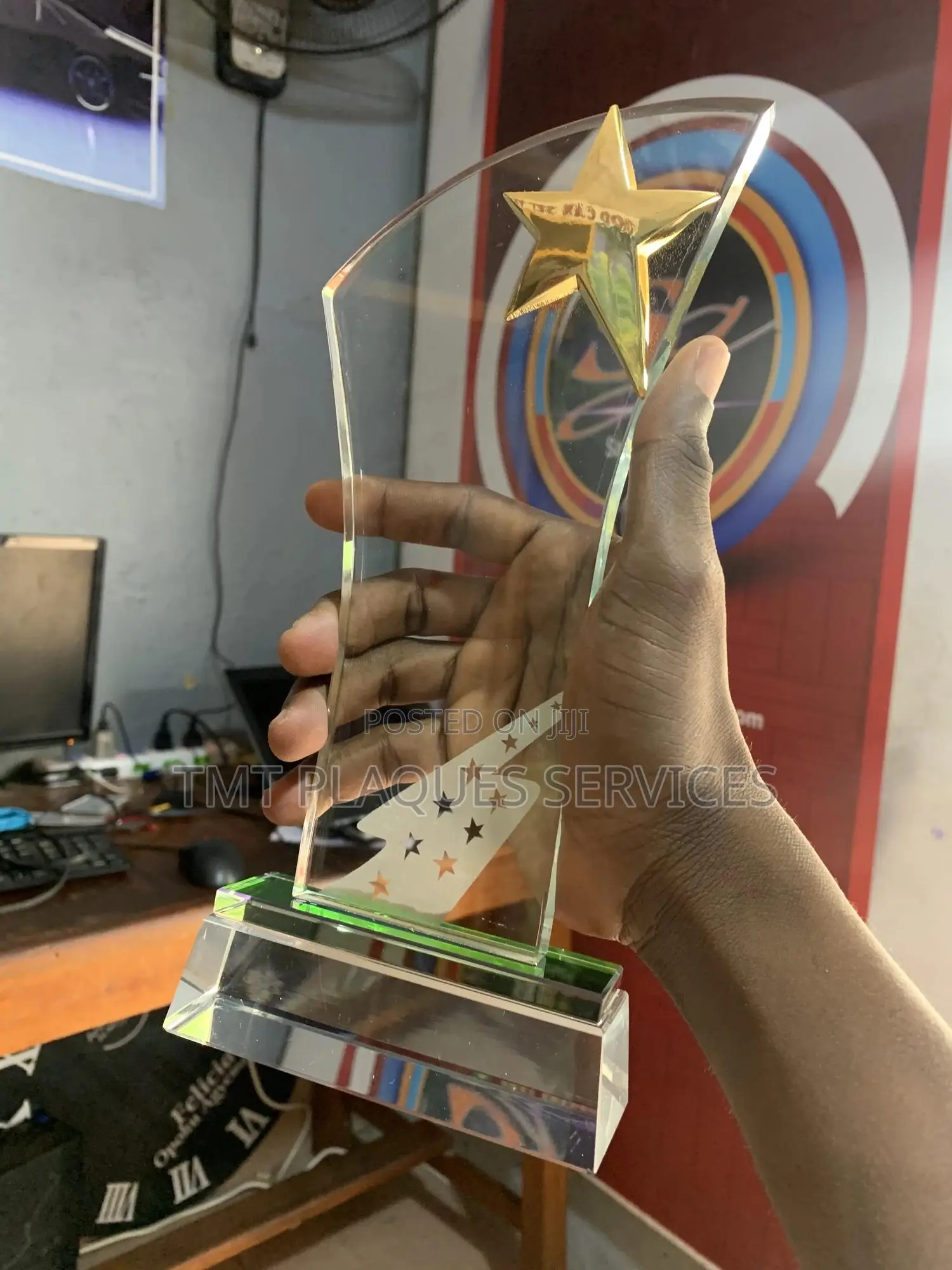 Crystal Gold Award Plaque
