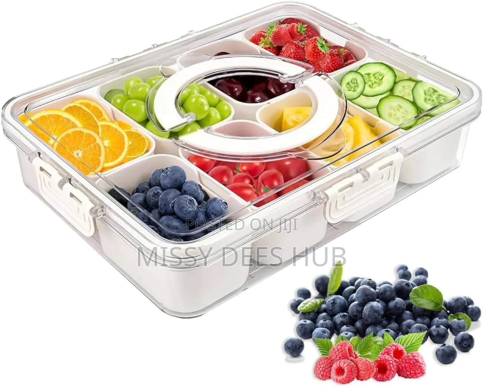 Multipurpose 8-Grid Acrylic Storage Bowl