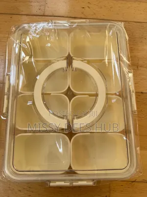 Multipurpose 8-Grid Acrylic Storage Bowl