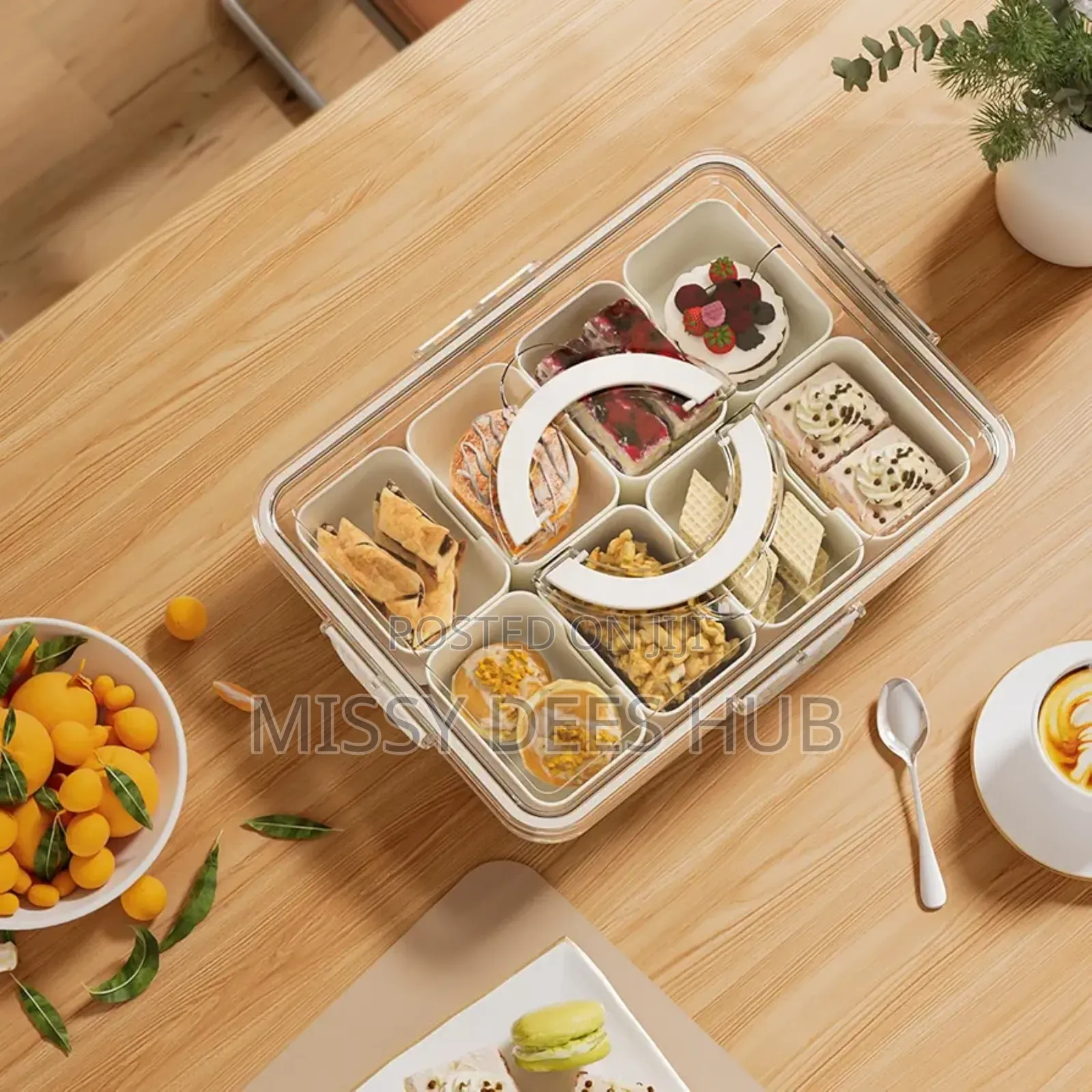 Multipurpose 8-Grid Acrylic Storage Bowl