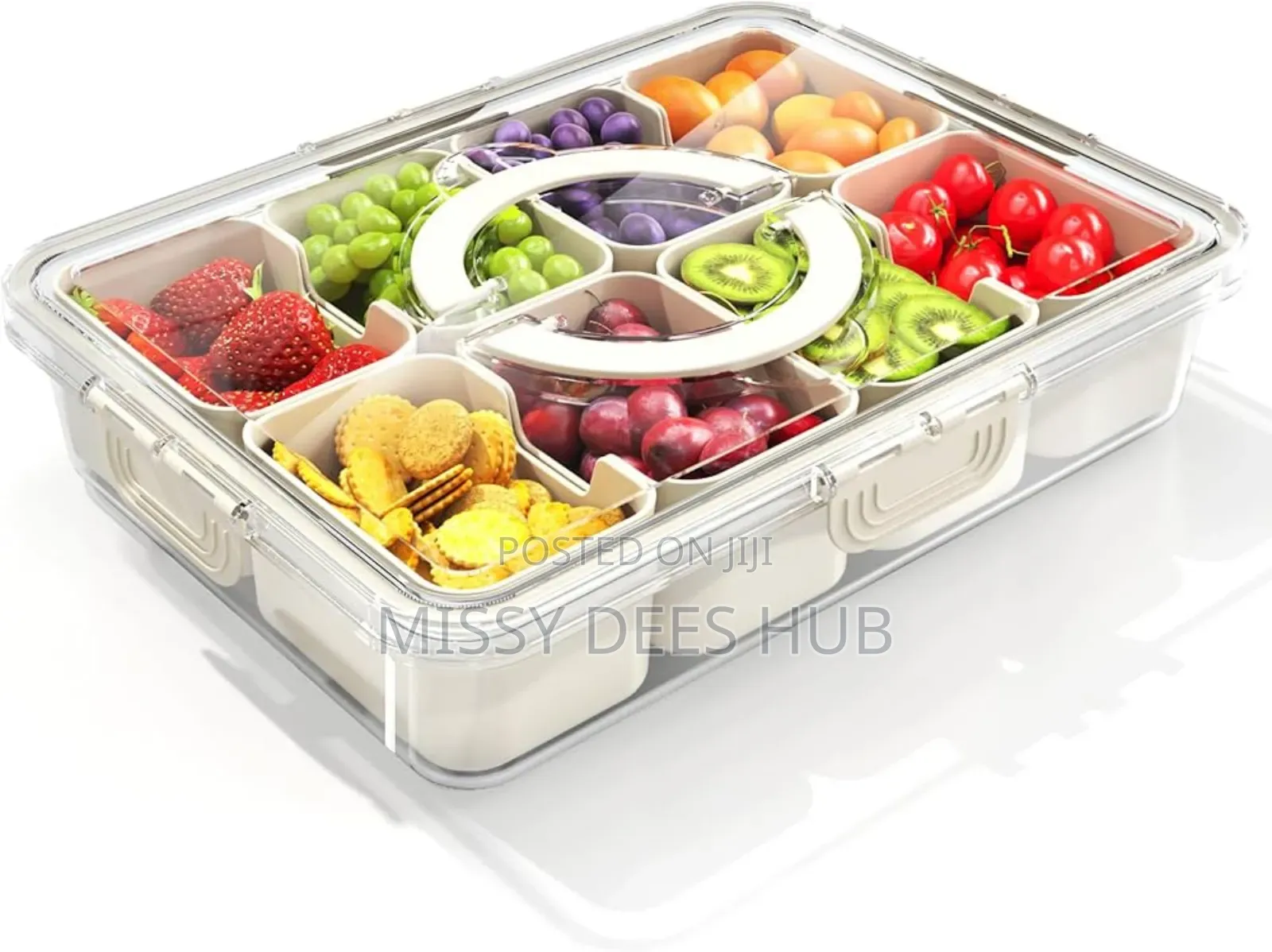 Multipurpose 8-Grid Acrylic Storage Bowl