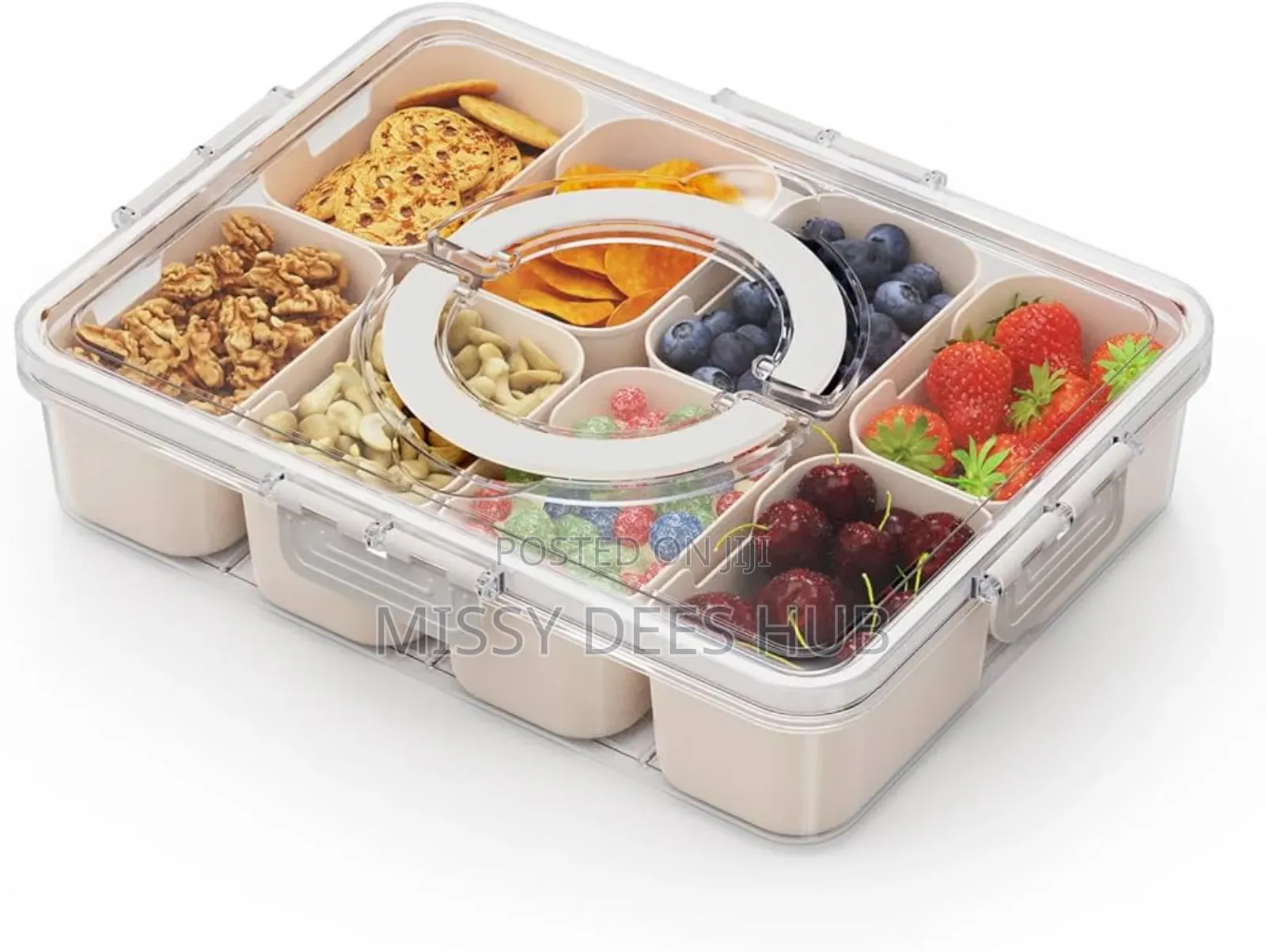 Multipurpose 8-Grid Acrylic Storage Bowl