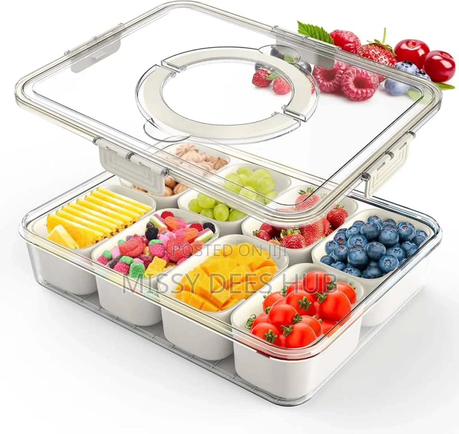 Multipurpose 8-Grid Acrylic Storage Bowl