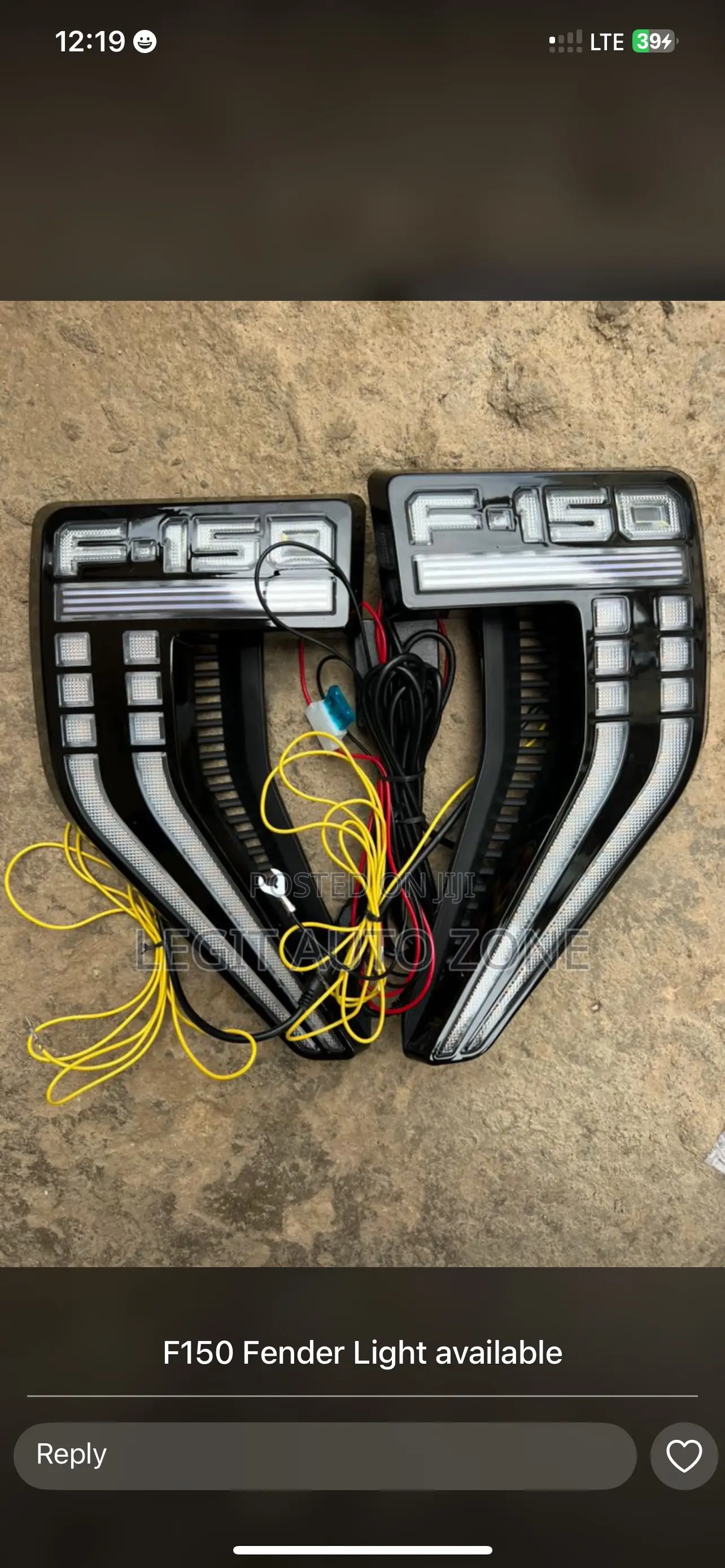 Ford F150 2016,2017,2018,2019,2020 Fender Light