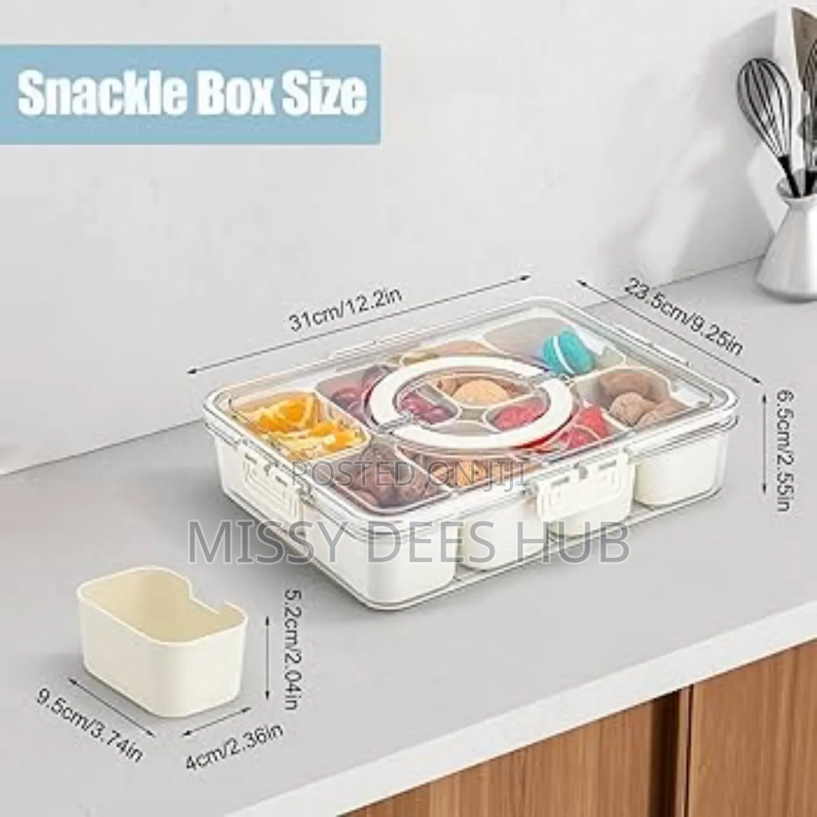 Multipurpose 8-Grid Acrylic Storage Bowl