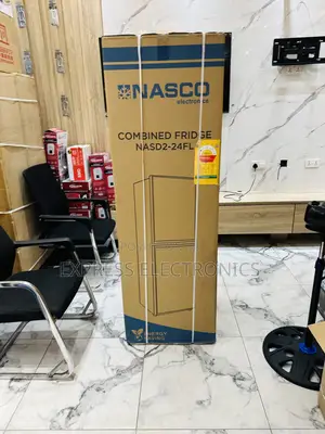 Ultra Modern Sleek Grey Double Door Fridge Nasco Nasd2-24fl