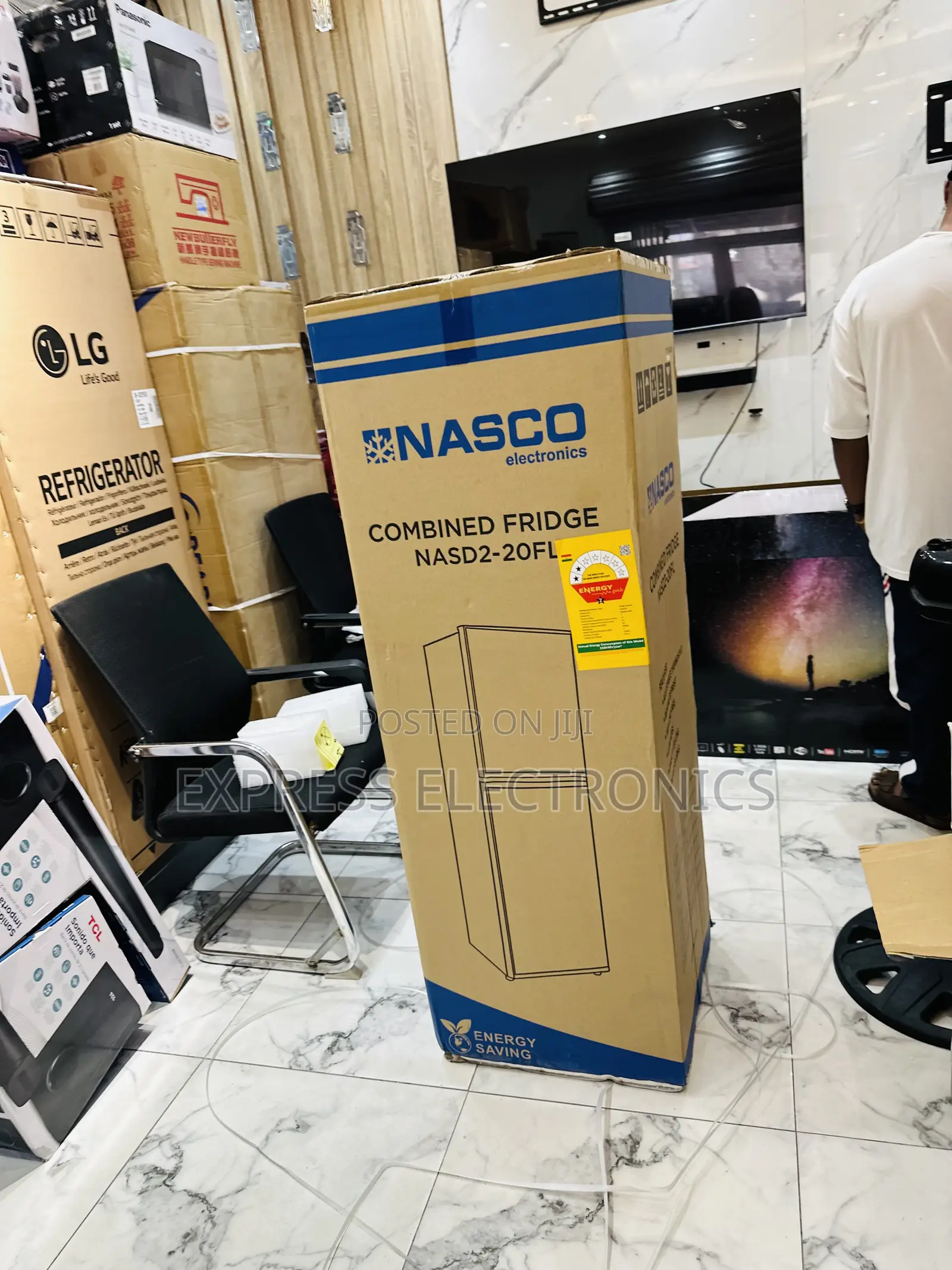 Nicely Sealed in Box Nasco Double Door Fridge Nasd2-20fl