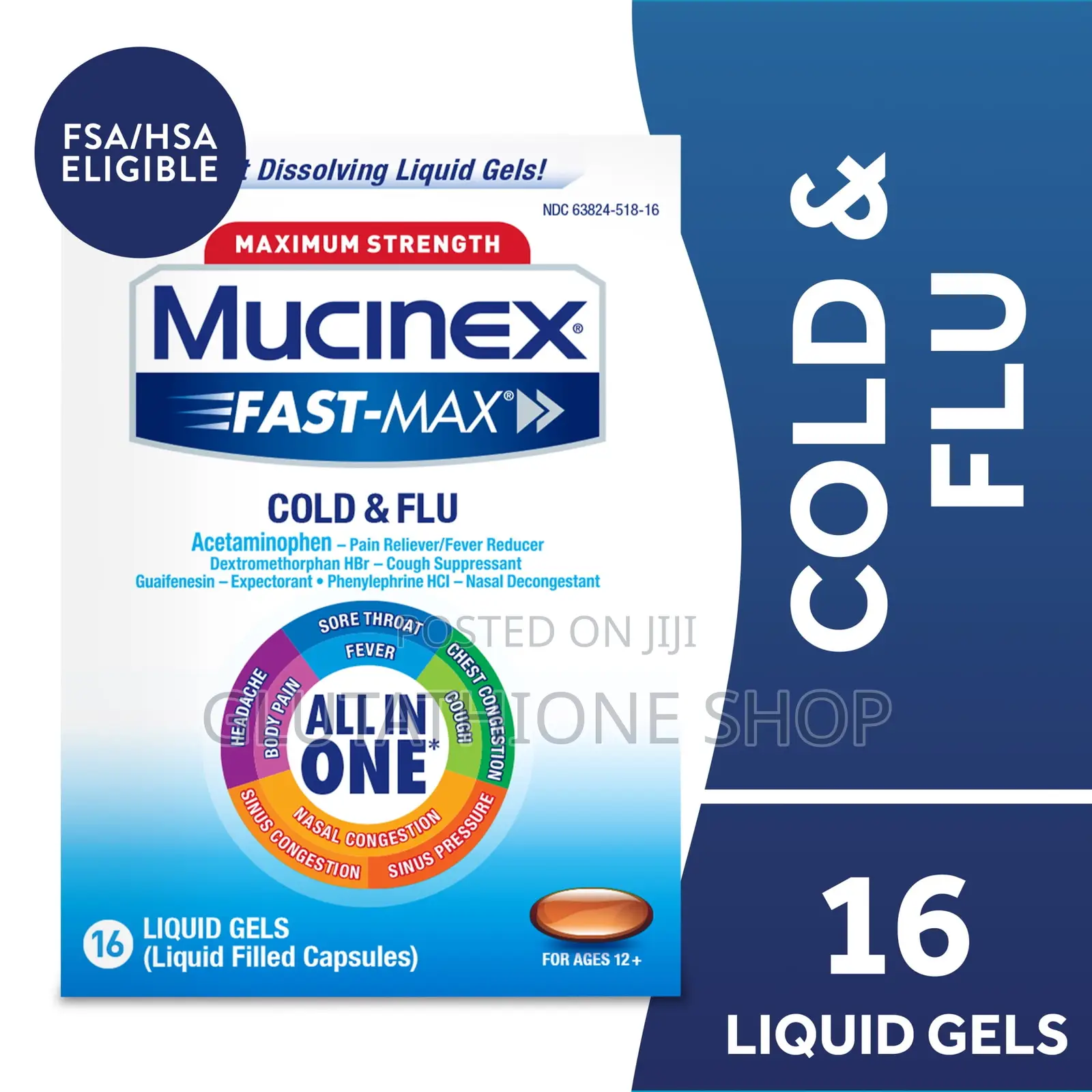 Maximum Strength Mucinex Fast-Max Cold Flu Caplets