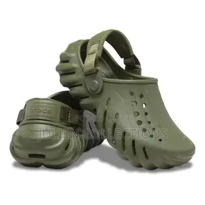 Crocs Slides Black and Amry Green