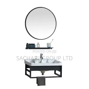 Portable Hand Basin With Round Mirror