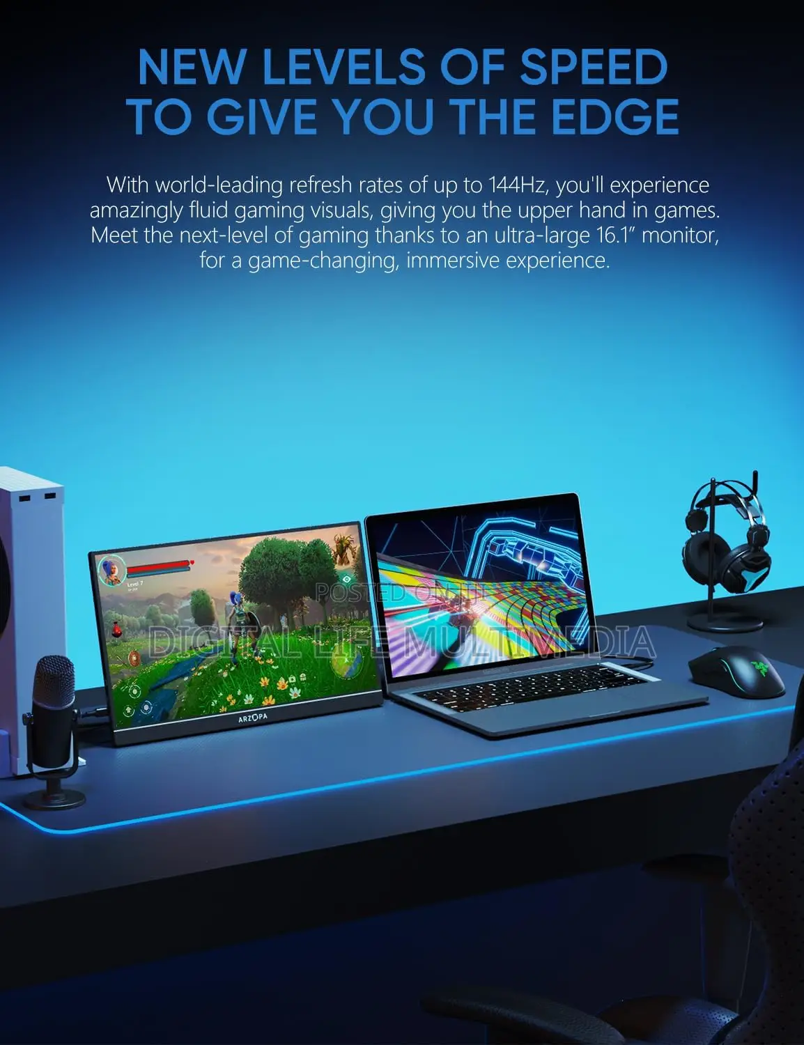 Arzopa 16.1'' 144hz Portable Gaming Monitor