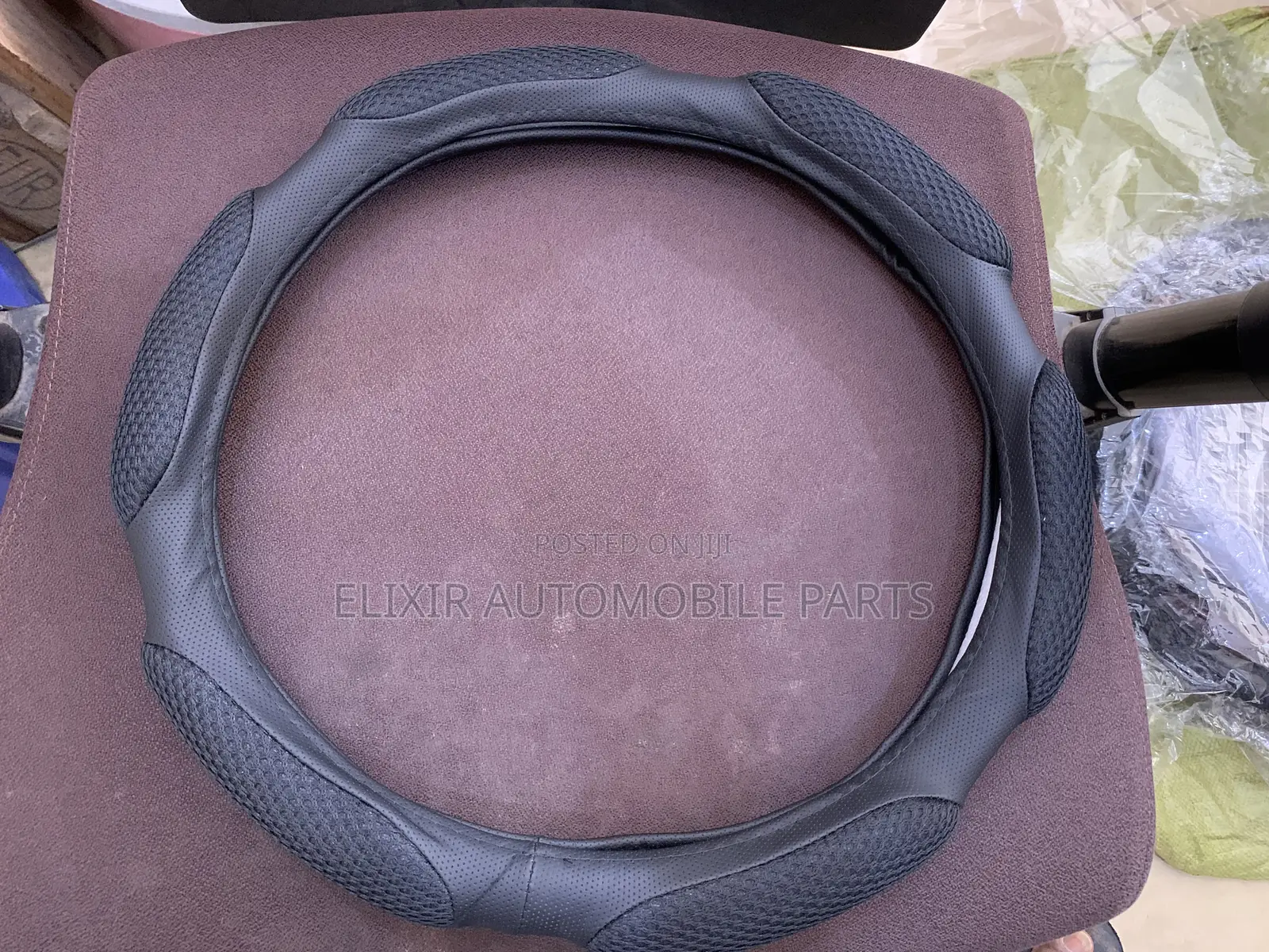 2025 All Black Net Steering Wheel Covers