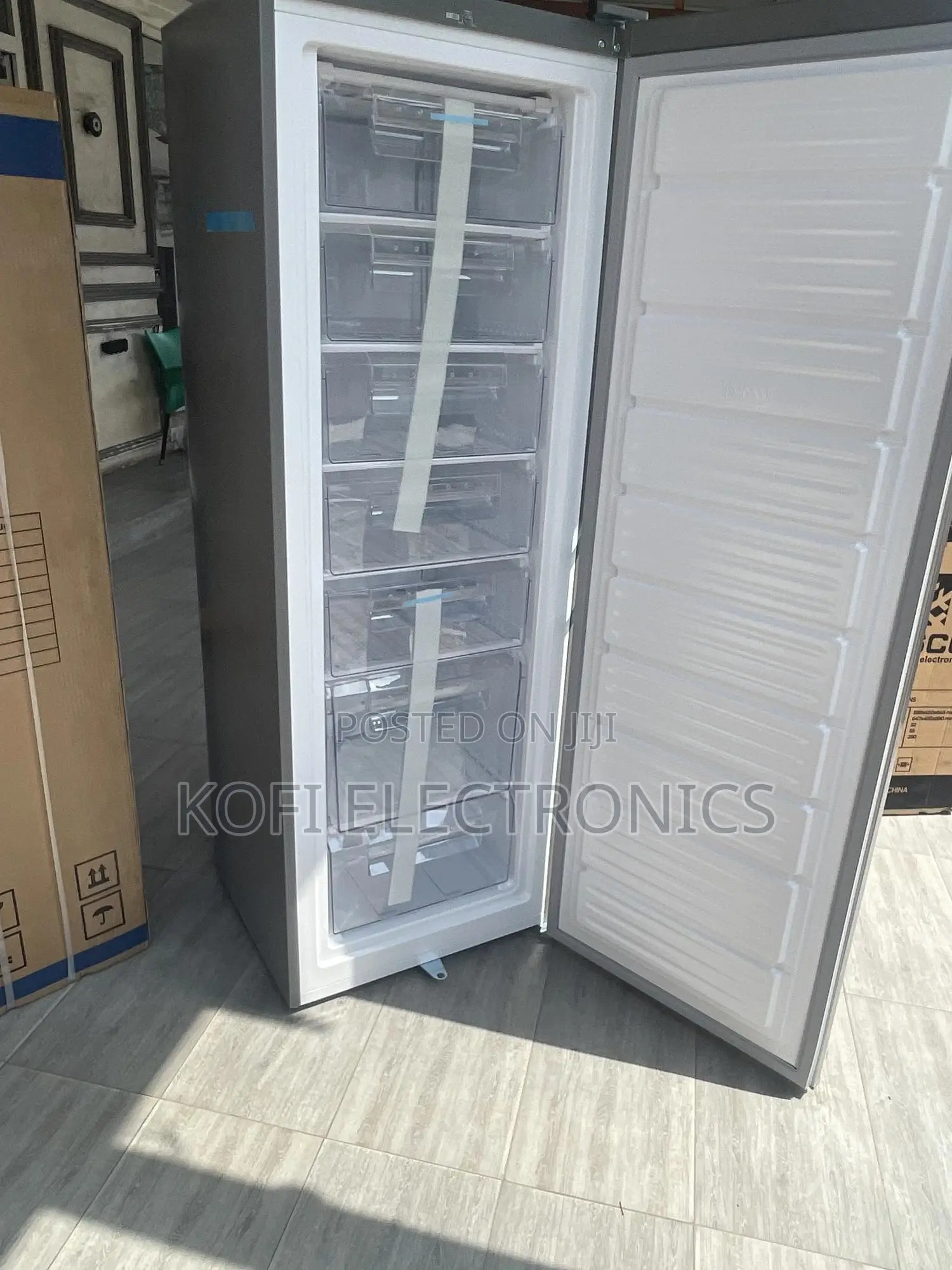 Nasco 260l 7-Drawer Upright Freezer With Interior Light