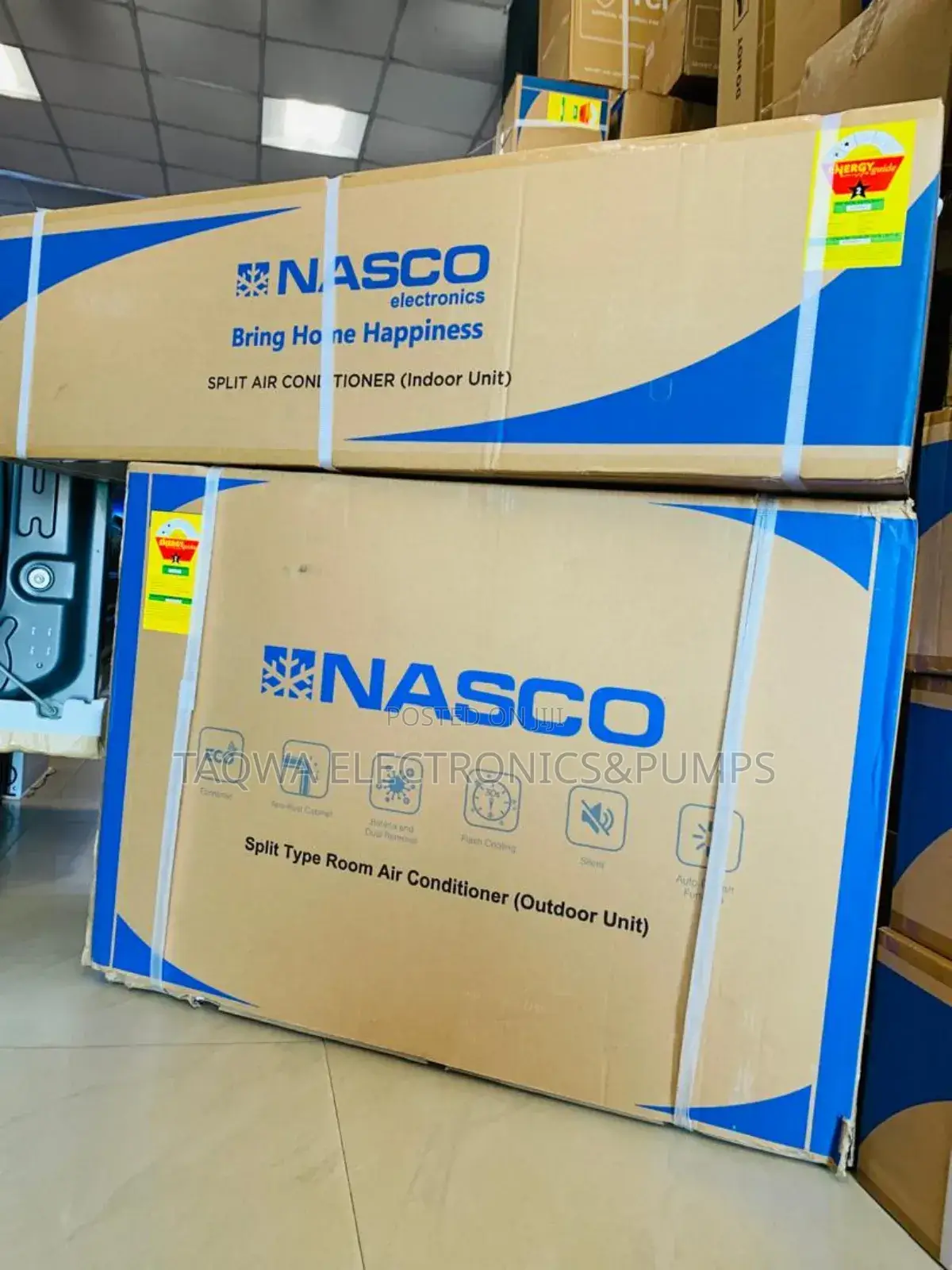 2.5hp Capacity Nasco Black (Mirror) Air Conditioner