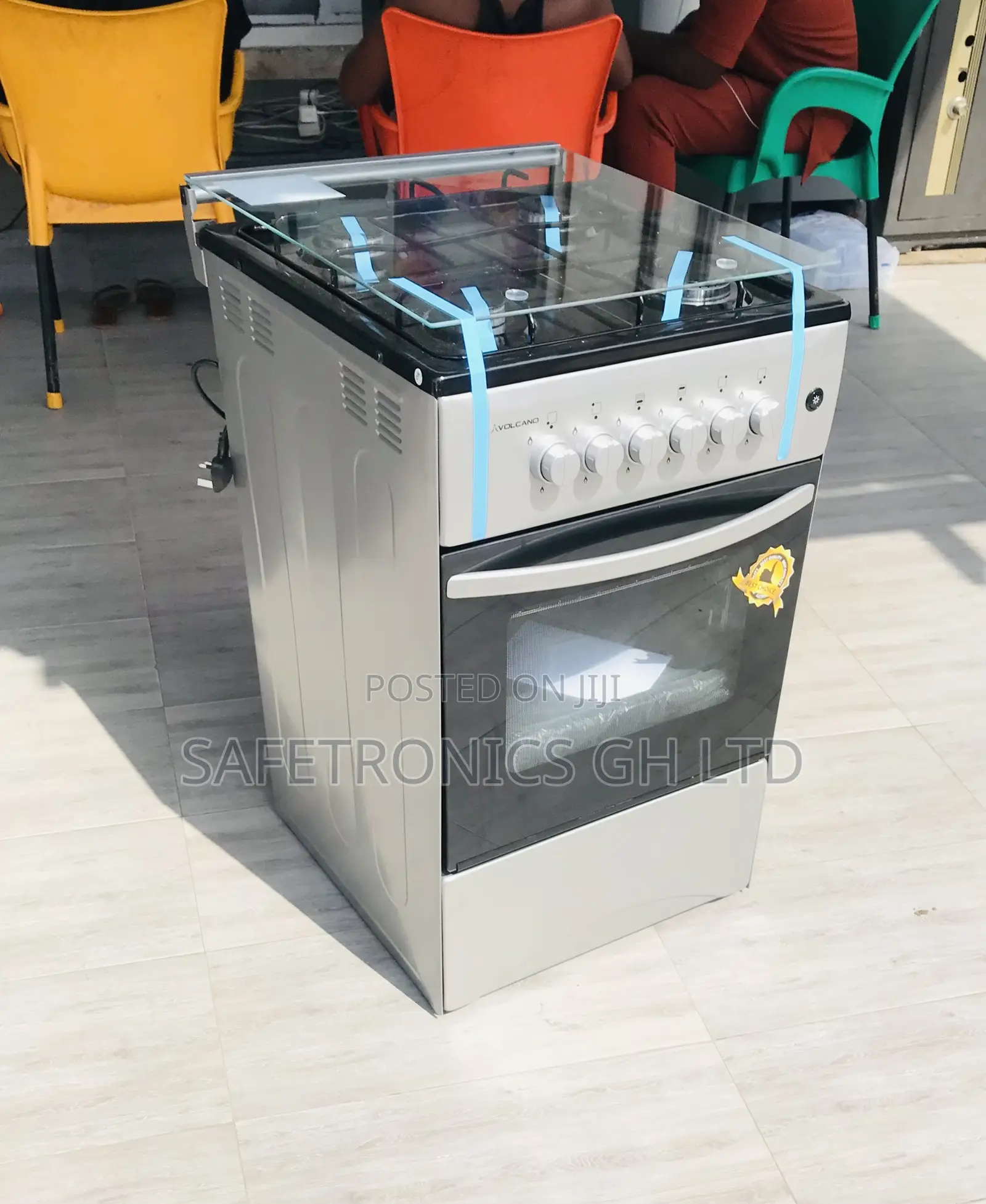 Efficiency Volcano 50/50 4 Gas Cooker Oven Glass Lid