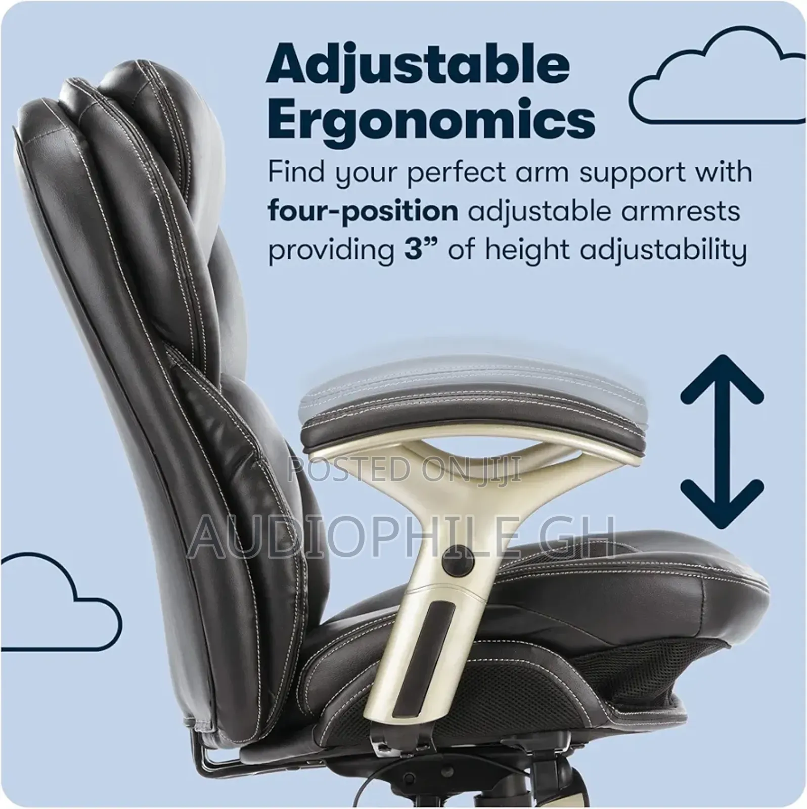 Serta Claremont Executive Office Chair With Back in Motion