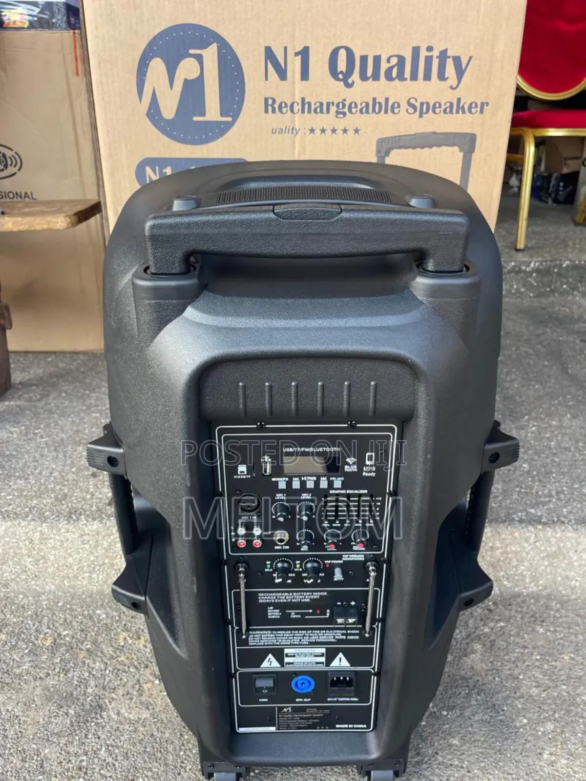 N1 Quality 15inches Rechargeable Speaker