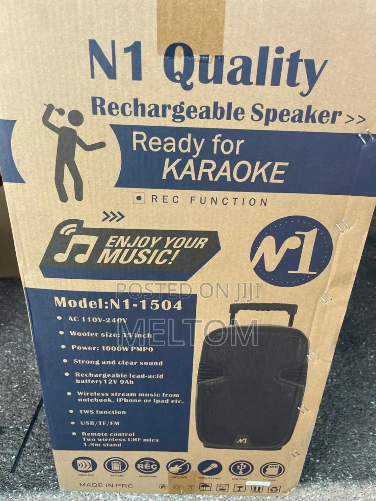 N1 Quality 15inches Rechargeable Speaker