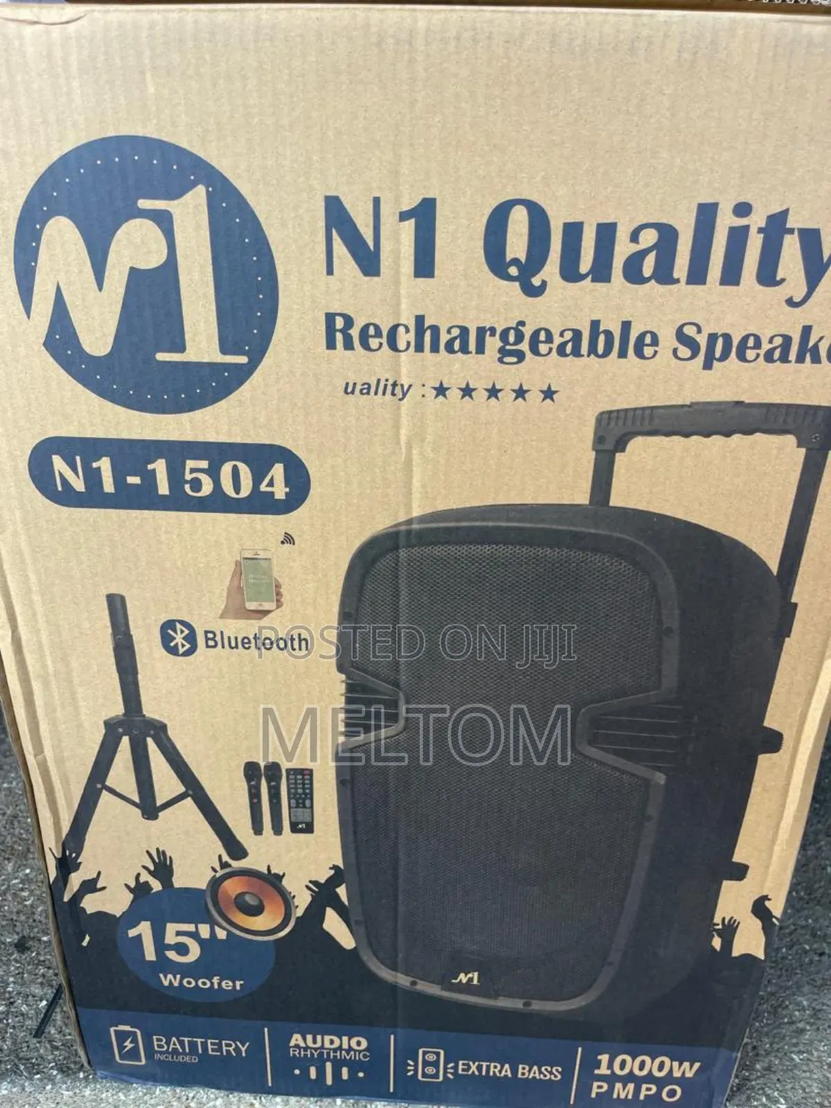 N1 Quality 15inches Rechargeable Speaker