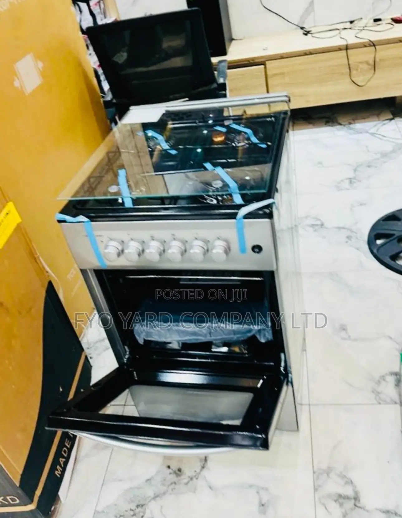 Gas Stove With Grill and Oven Volcano 4 Burning Cooker