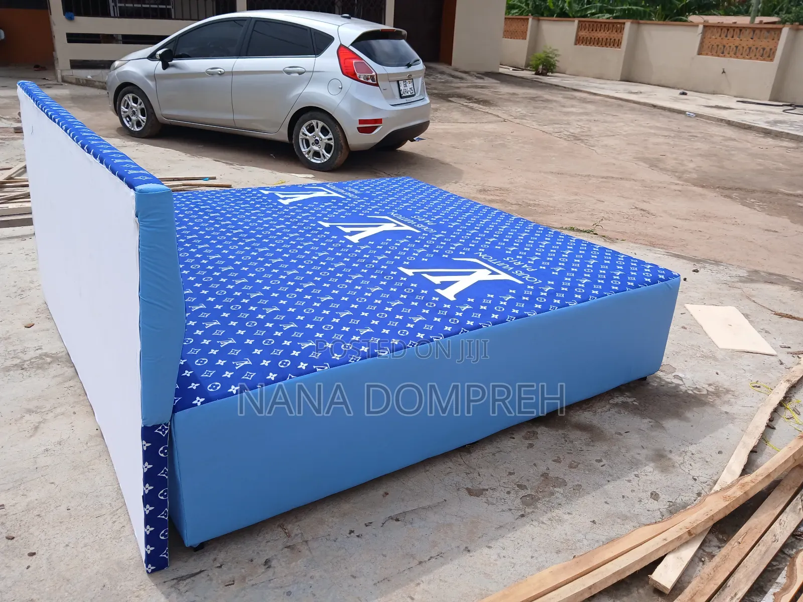 Blue on Blue Queen Size Bed