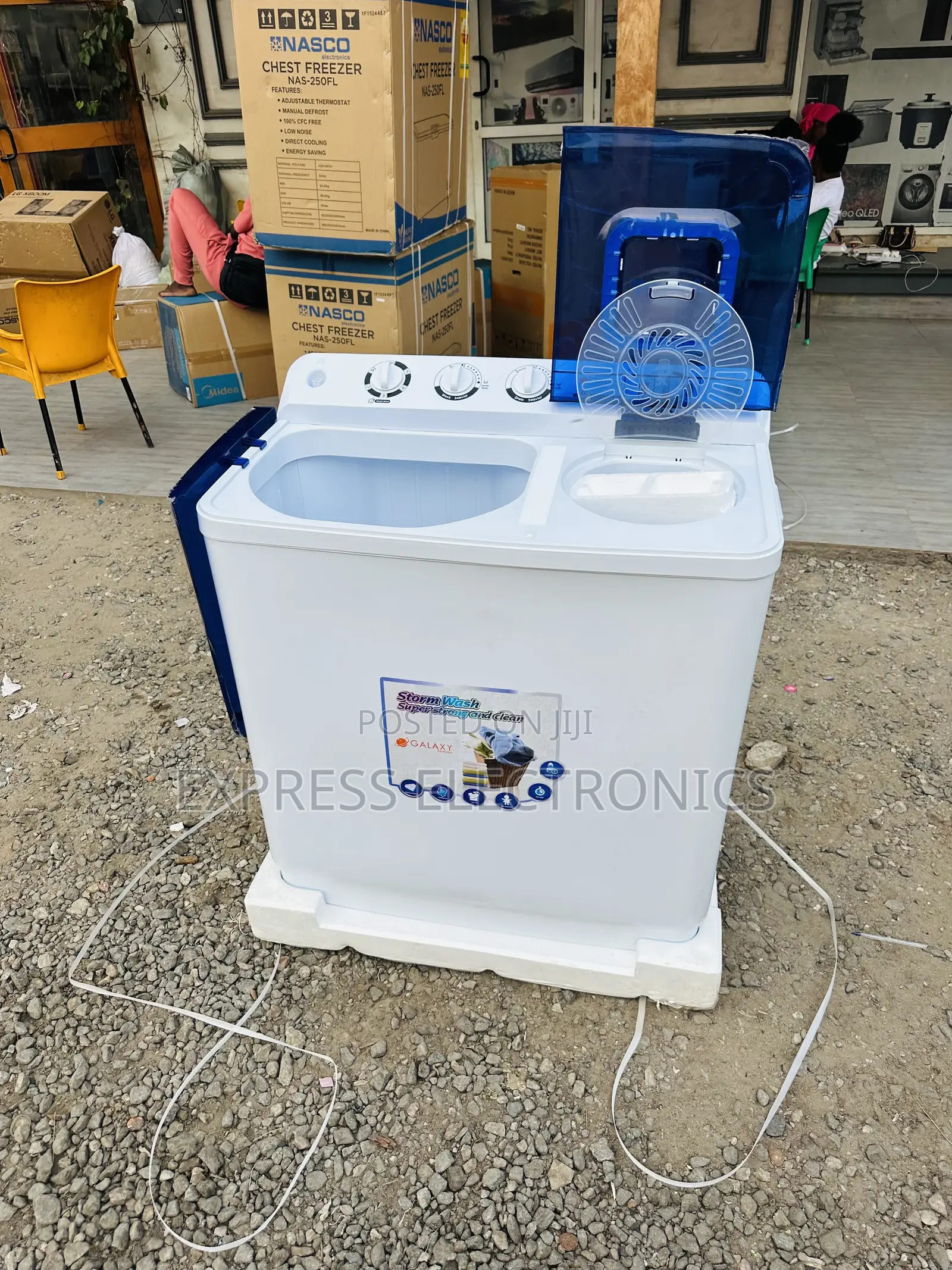 Transparent Blue Lid Galaxy 13kg Top Loads M