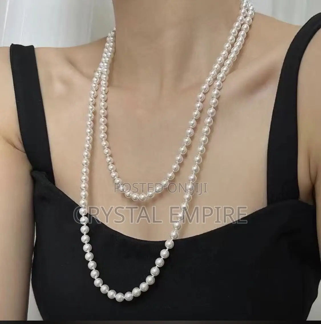 Plain Long Pearl Necklace