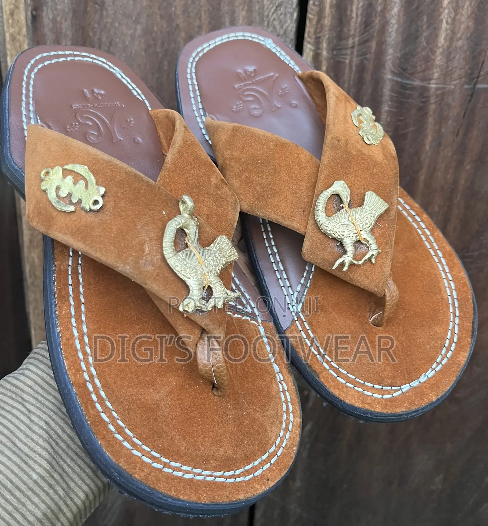 Brown Adepa Ahenema/ Chawchaw Slippers