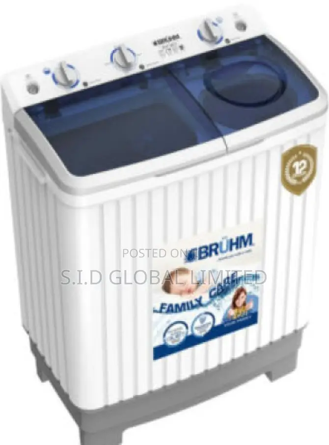 Bruhm 8 Kg Twin Tub Washer Bwt-080g