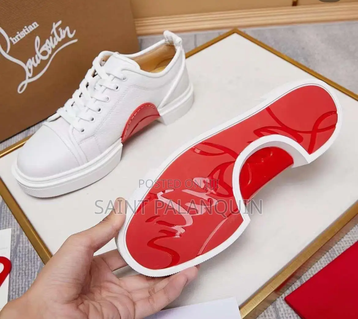 White Christian Louboutin Leather