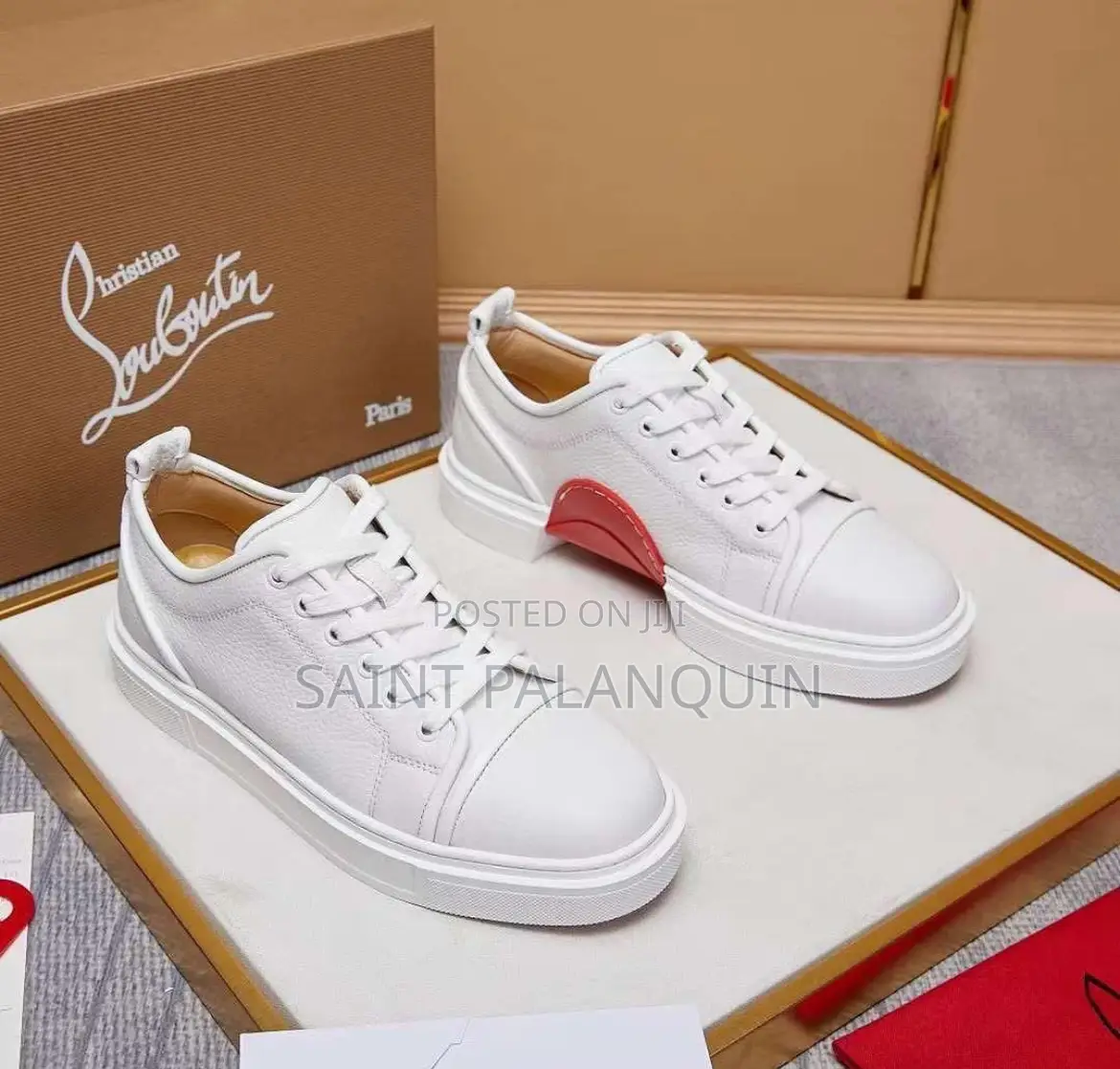 White Christian Louboutin Leather