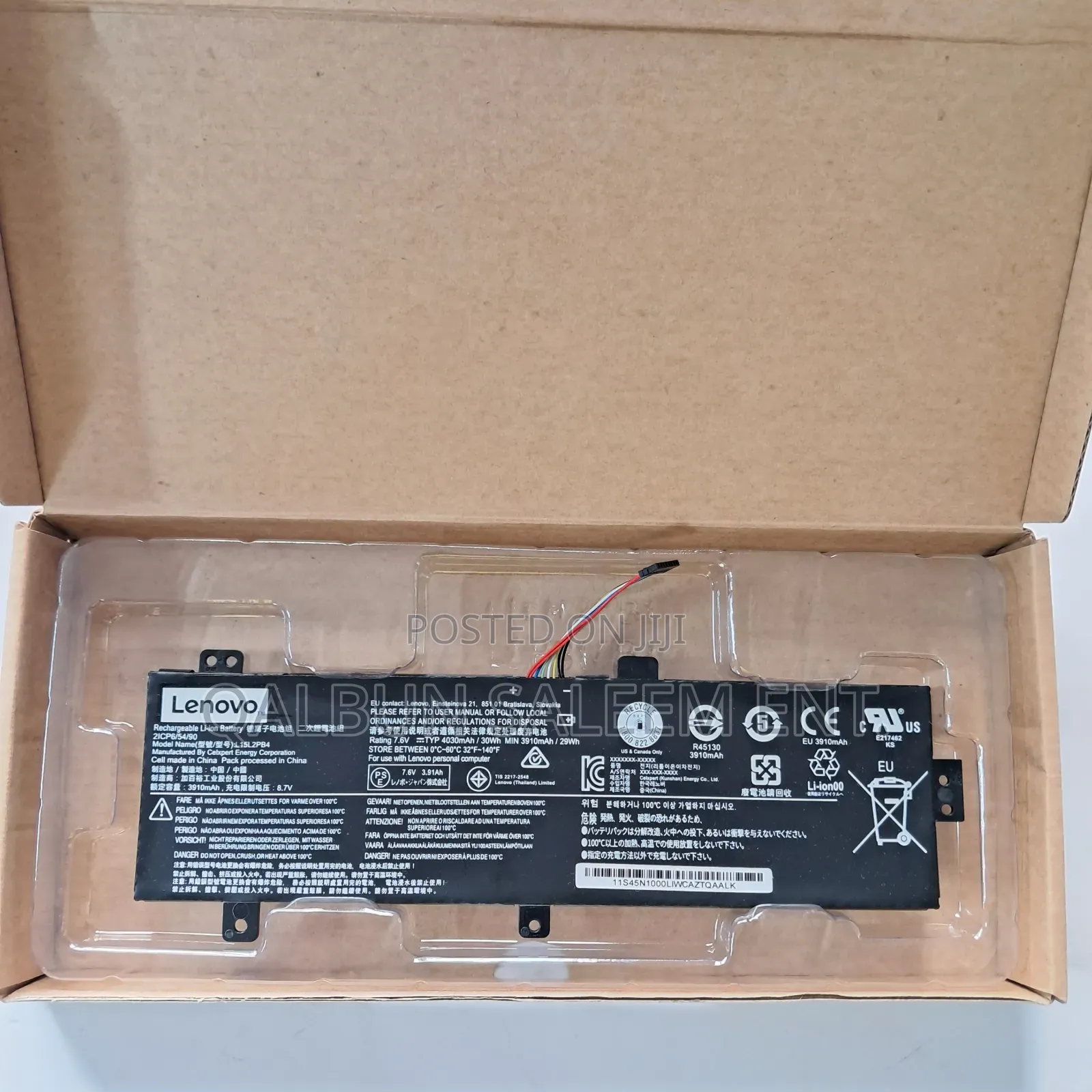 Original Lenovo L15l2pb4 Ideapad 310-15isk Laptop Battery