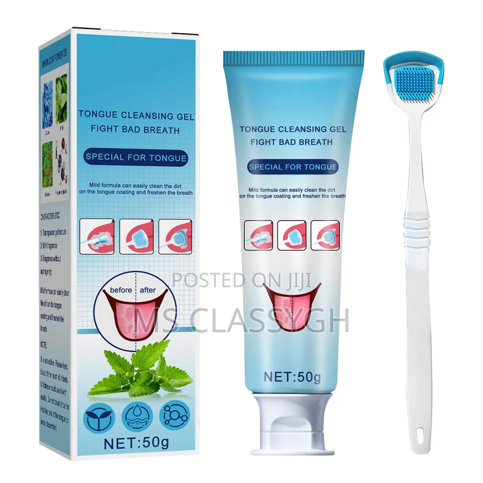 Eelhoe Tongue Coating Cleaning Gel With Brush Tongue Coating