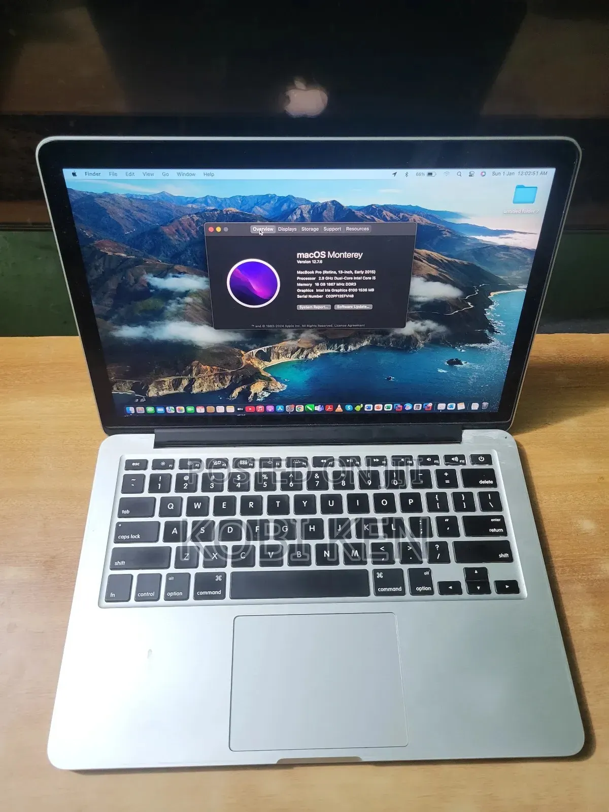 Laptop Apple MacBook Pro 2015 16GB Intel Core i5 SSD 512GB