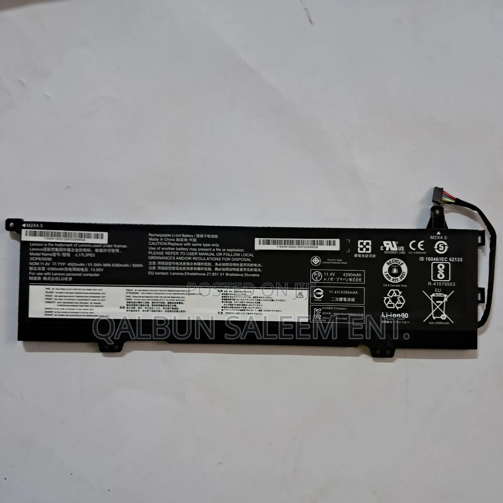 Lenovo L17l3pe0 Battery For Yoga 730 730-13ikb 730-15 15iwl