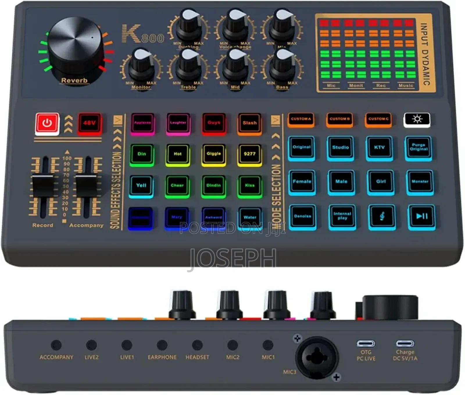 Live Podcast Sound Card With 48v