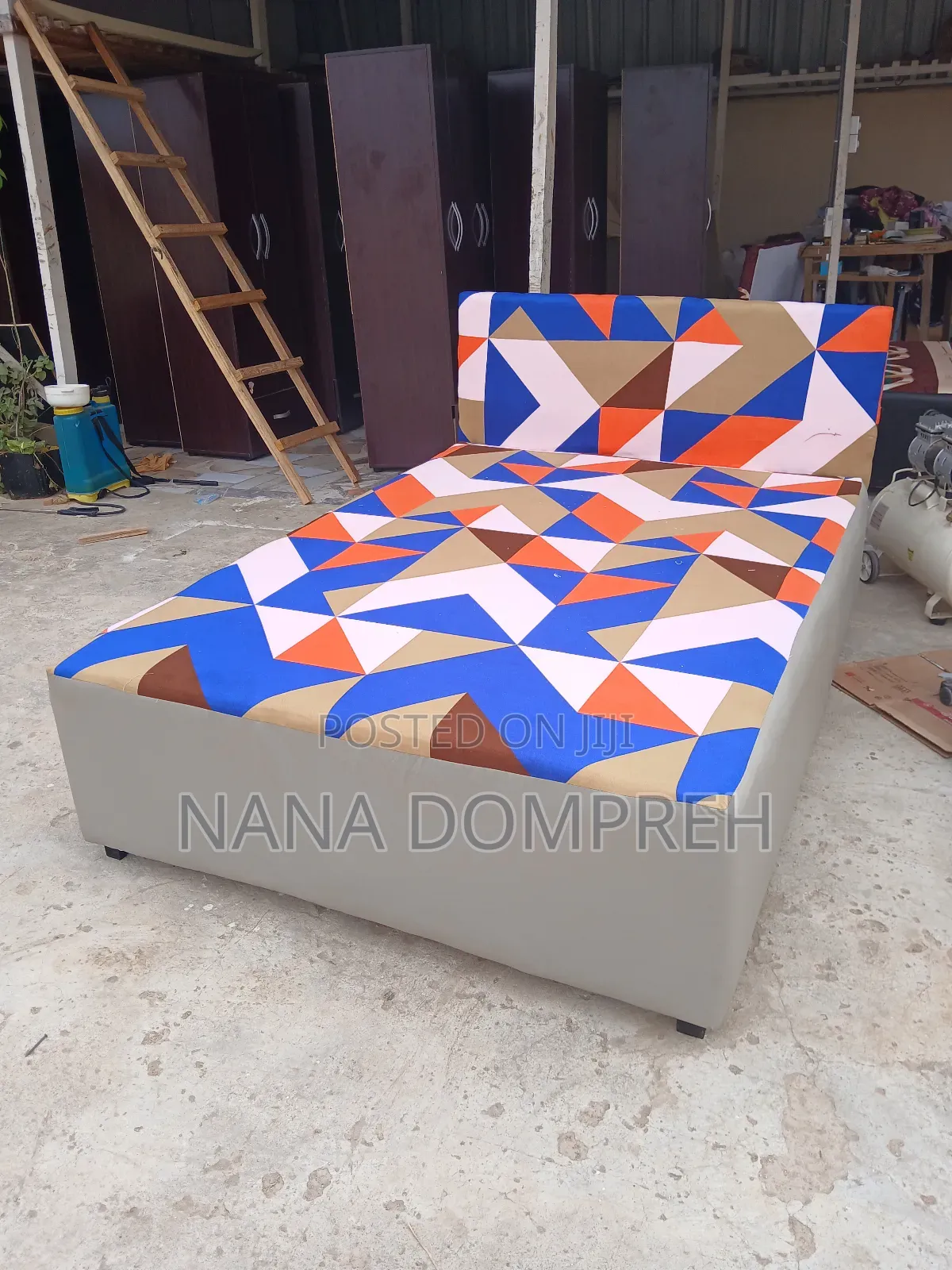 Multi Coloured Double Bed