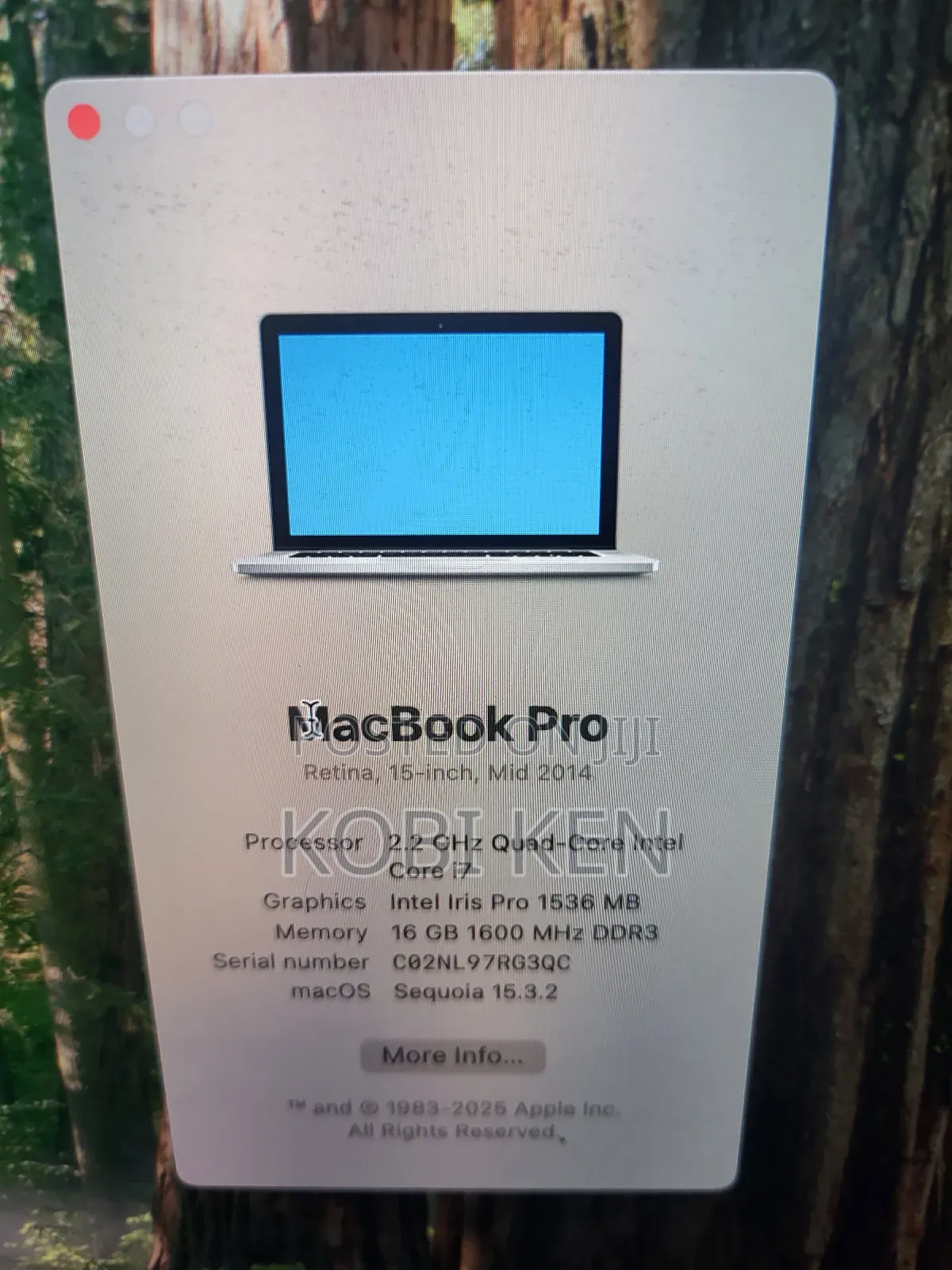 Laptop Apple MacBook Pro 2014 16GB Intel Core i7 SSD 512GB