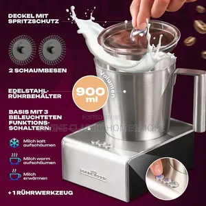 Proficook Stainless-Steel Milk Frother for Hot Cold Milk