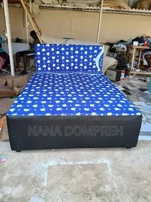 Deep Blue on Black Bed