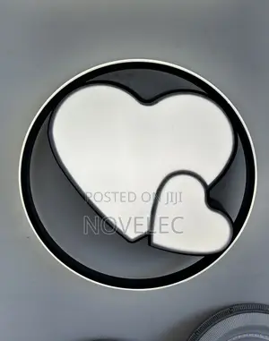Photo - Black Heart Shaped Led Ceiling Light