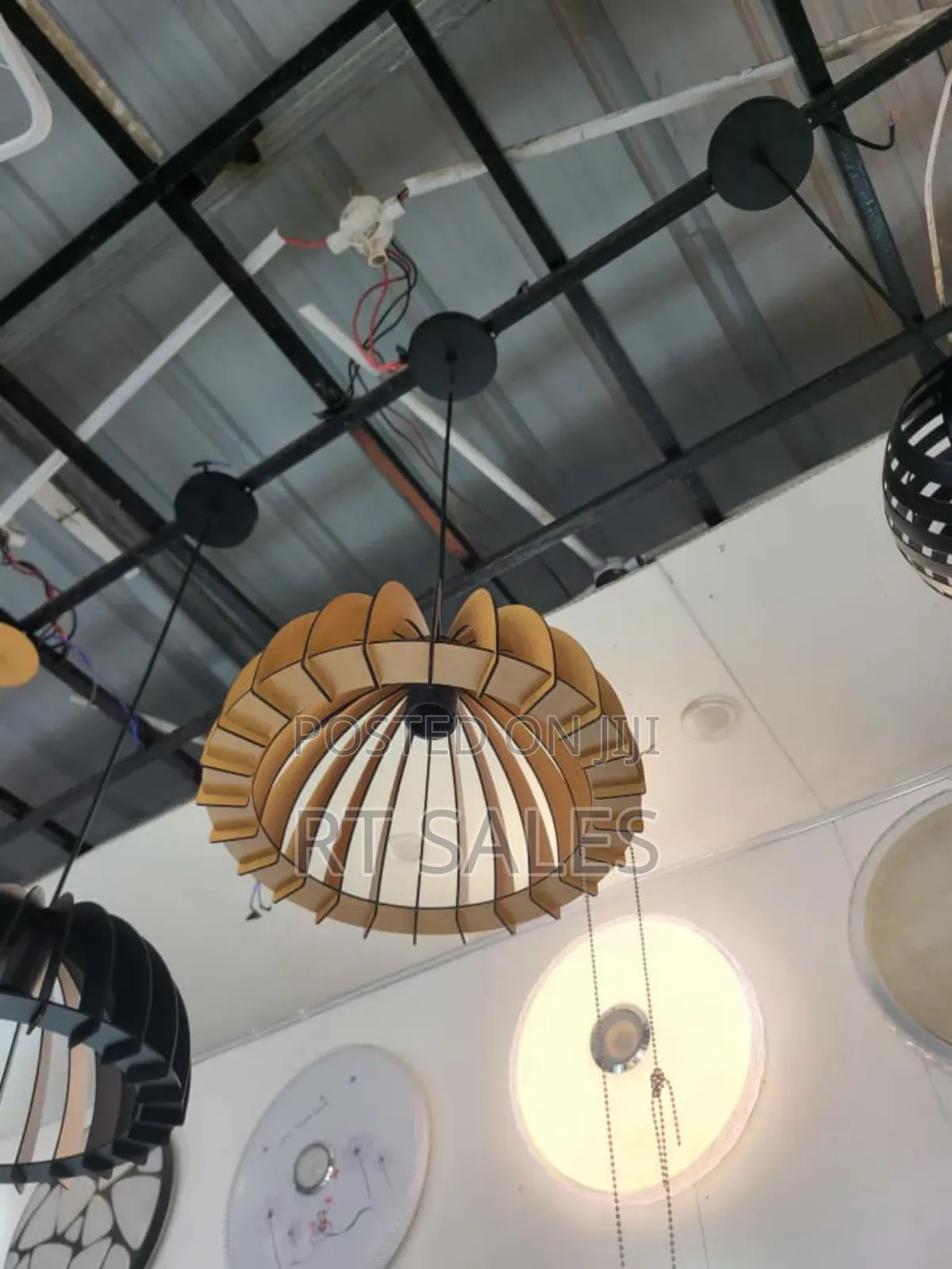 Woooden Brown Modern Single Pendant Light