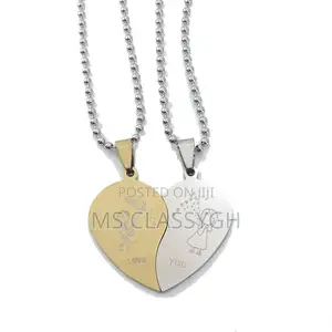 Stainless Pendant Titanium Couple Necklace a Pair of Love