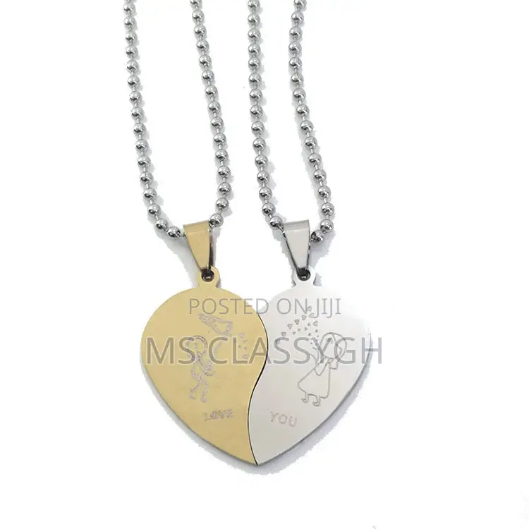 Stainless Pendant Titanium Couple Necklace a Pair of Love