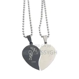 Stainless Pendant Titanium Couple Necklace a Pair of Love
